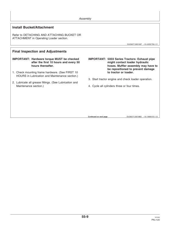 John Deere 522 & 542 Loaders Operator's Manual (OMW50413) - Image 2