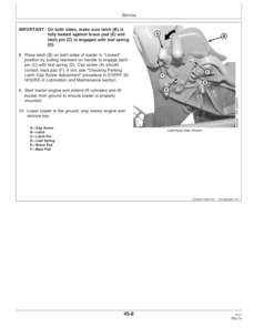 Alternative view of John Deere 400X & 400CX Loaders Operator's Manual (OMW51068)
