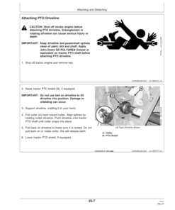 Alternative view of John Deere MX8 Rotary Cutters (010800-014999) MX10 Rotary Cutters (009900-013999) Operator's Manual (OMW52470)