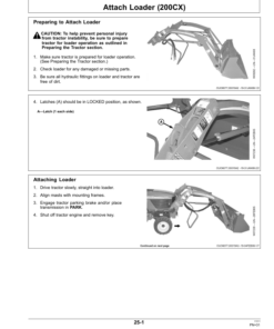Alternative view of John Deere 200X & 200CX Loaders Operator's Manual (OMW54456)