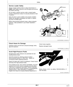 Alternative view of John Deere 300, 300X & 300CX Loaders Operator's Manual (OMW54458)
