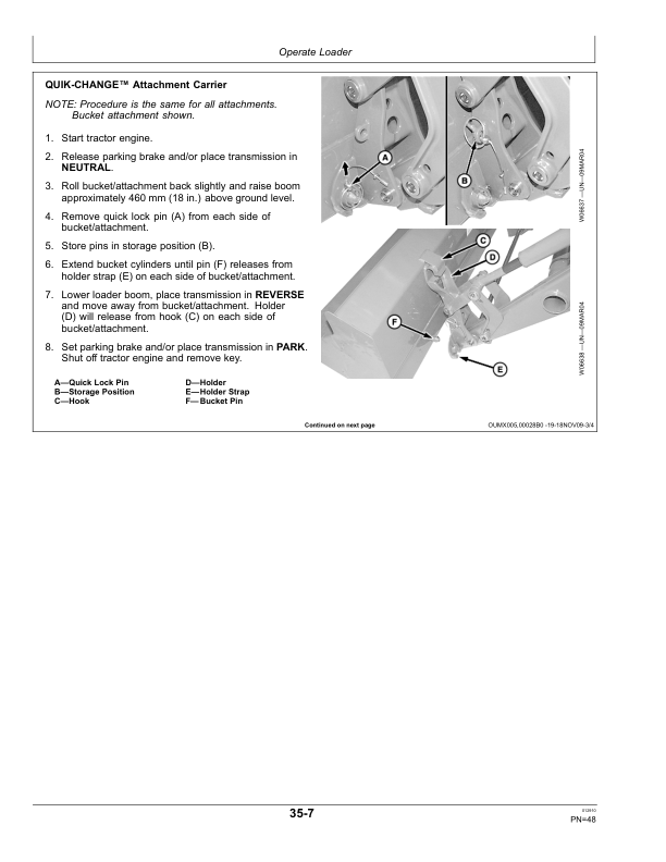 John Deere 400X & 400CX Loaders Operator's Manual (OMW54459) - Image 2