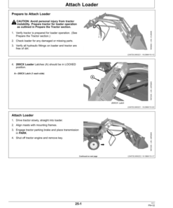Alternative view of John Deere 200X & 200CX Loaders Operator's Manual (OMW54846)