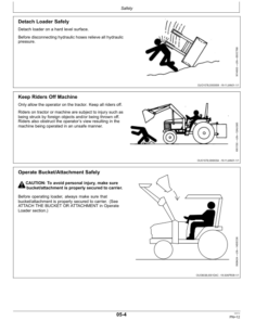 Alternative view of John Deere 400X & 400CX Loaders Operator's Manual (OMW56056)