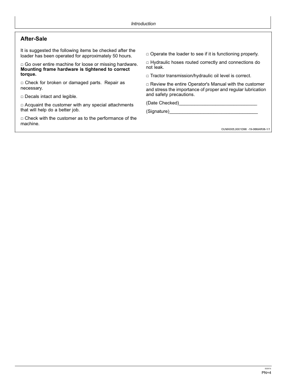 John Deere H180 Loader Operator's Manual (OMW56483) - Image 3