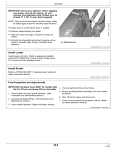 Alternative view of John Deere D160 Loader Export Edition Operator's Manual (OMW57726)