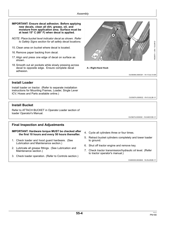 John Deere D160 Loader Export Edition Operator's Manual (OMW57726) - Image 2