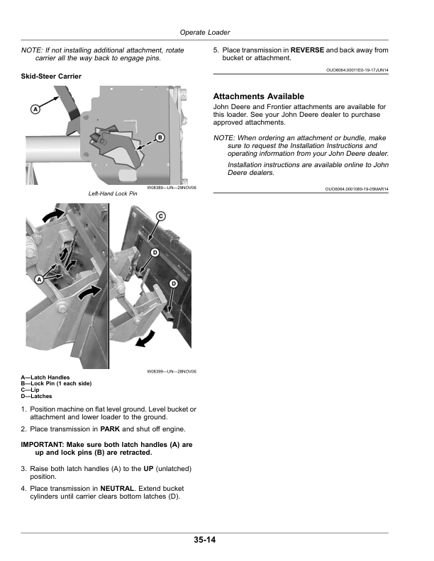 John Deere 562, 563 Loaders Operator's Manual (OMW58699) - Image 2