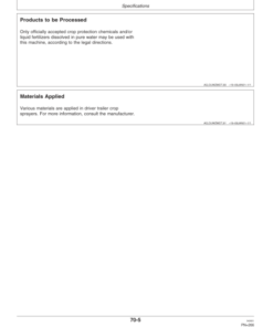 Alternative view of John Deere 632 & 638 Trailed Crop Sprayers Operator's Manual (OMWZ63201)