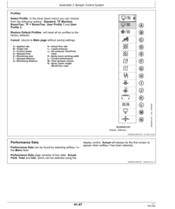 Alternative view of John Deere Masini de stropit tractate 724i, 732i si 740i cu maneta multifunctionala (MFC) Operator's Manual (OMWZ724219)