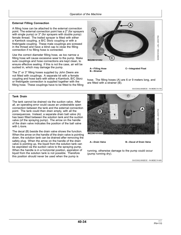 John Deere 832i & 840i Trailed Crop Sprayers with Multi-Function Controller (MFC) Operator's Manual (OMWZW12684) - Image 2