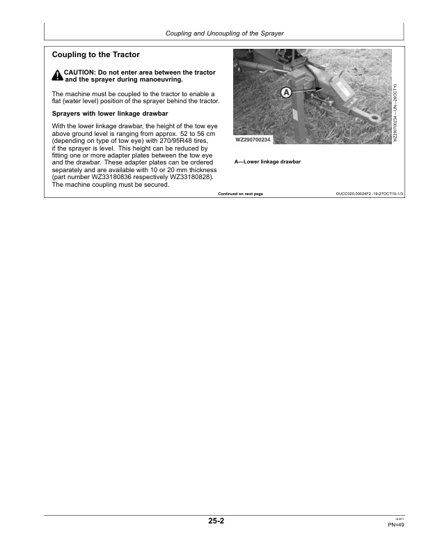 John Deere 832 & 840 Trailed Crop Sprayers with EL-4 Control Unit Operator's Manual (OMWZW13224) - Image 3