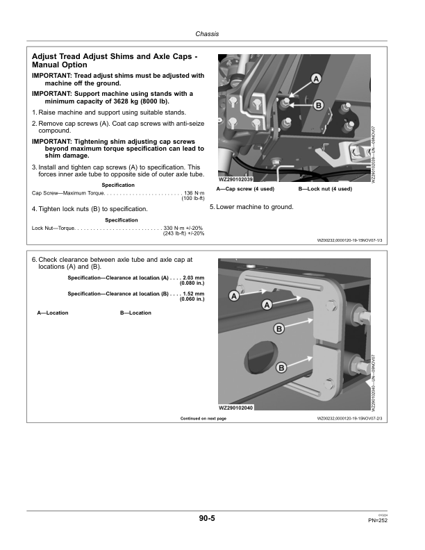 John Deere 5430i Chemical Application Vehicle With Demountable Crop Sprayer Operator's Manual (OMWZW13336) - Image 4