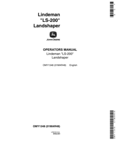 John Deere LS200 Landshaper Operator's Manual (OMY1348)