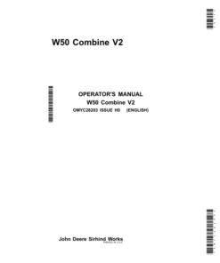 John Deere W50 Combine V2 Operator's Manual (OMYC28203)