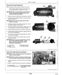 Alternative view of John Deere W50 Combine V2 Operator's Manual (OMYC28203)