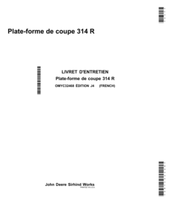 John Deere 314R Cutting Platform Operator's Manual (OMYC32468)