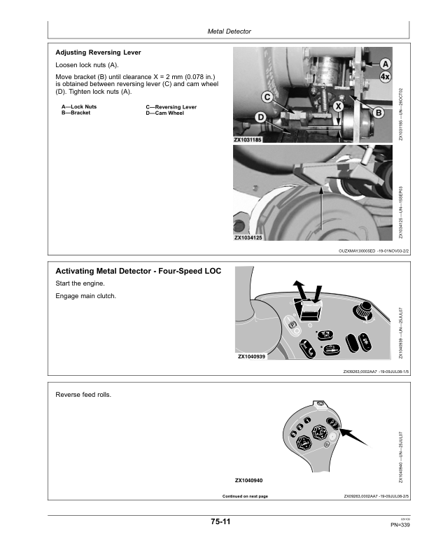 John Deere 7250, 7350, 7450, 7550, 7750 & 7850 Self- Propelled Forage Harvesters Operator's Manual (OMZ104724) - Image 3
