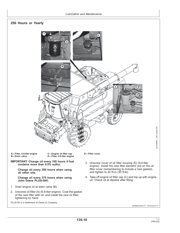 John Deere W540, W550, W650, W660, T550, T560, T660, T670 & C670 Combines w/Command Center Operator's Manual (OMZ105744) - Image 3