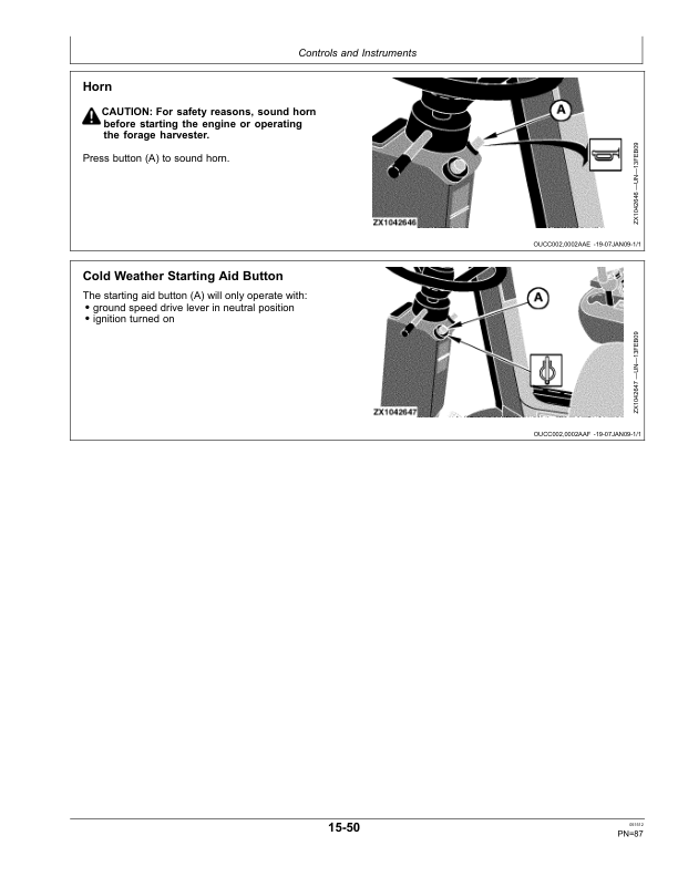John Deere 7950 Self- Propelled Forage Harvesters Operator's Manual (OMZ106125) - Image 4