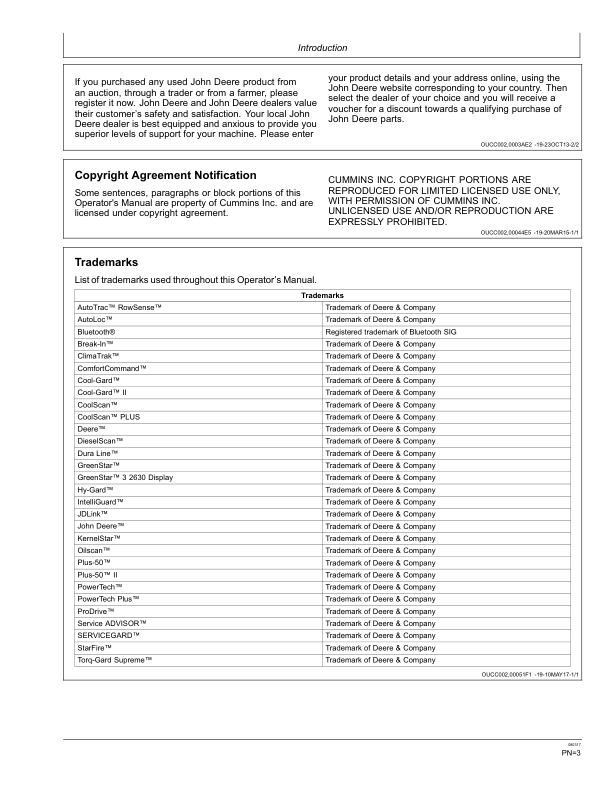 John Deere 8100, 8200, 8300, 8400, 8500, 8600, 8700 & 8800 Self-PropelledForage Harvesters Operator's Manual (OMZ200999) - Image 2
