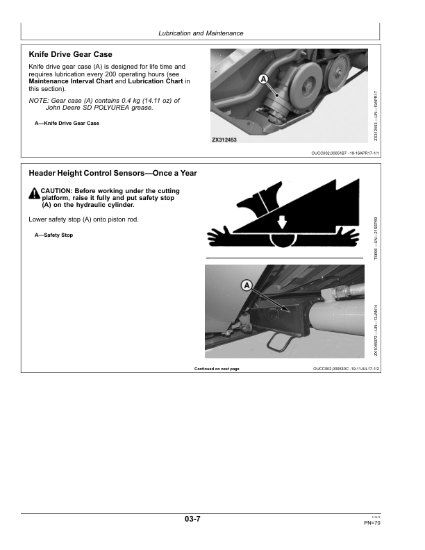 John Deere 616R, 618R, 620R, 622R, 625R, 630R & 635R Cutting Platforms Operator's Manual (OMZ201071) - Image 3