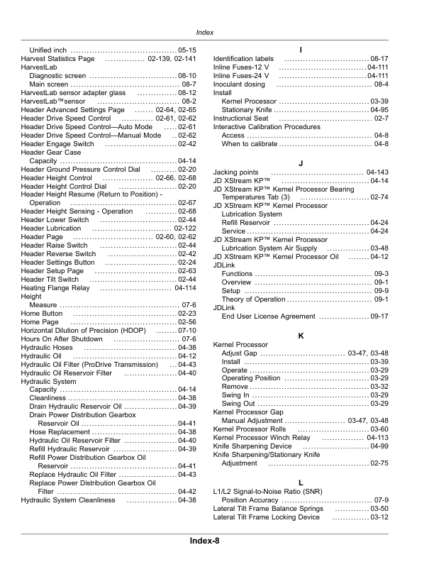 John Deere 9700, 9800, and 9900 Self-Propelled Forage Harvesters Operator's Manual (OMZ201188) - Image 4