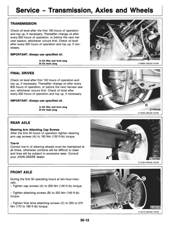 John Deere 1065, 1072, 1075, 1075 Hydro / 4, 1085 & 1085 Hydro / 4 Combines Operator's Manual (OMZ91737) - Image 3