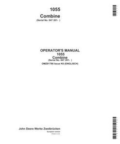 John Deere 1055 Combines Operator's Manual (OMZ91786)