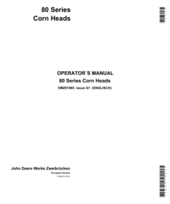 John Deere 80 series Corn Heads Operator's Manual (OMZ91865)
