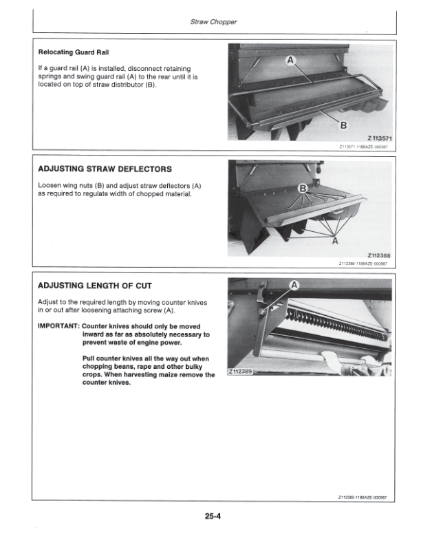 John Deere 1166, 1174, 1177, 1177 Hydro/4, 1188 & 1188 Hydro/4 Combines Operator's Manual (OMZ91870) - Image 3