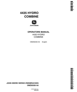 John Deere 4435 Hydro Combines Operator's Manual (OMZ92026)