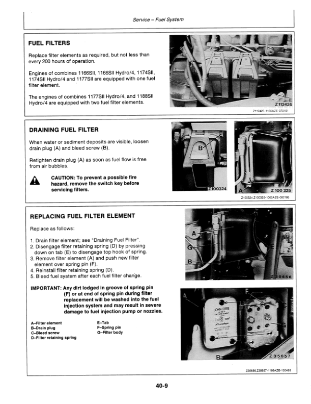 John Deere 1166SII, 1166SII Hydro/4, 1174SII, 1174SII Hydro/4 , 1177SII, 1177SII Hydro/4, 1188SII & 1188SII Hydro/4 Combines Operator's Manual (OMZ92058) - Image 2