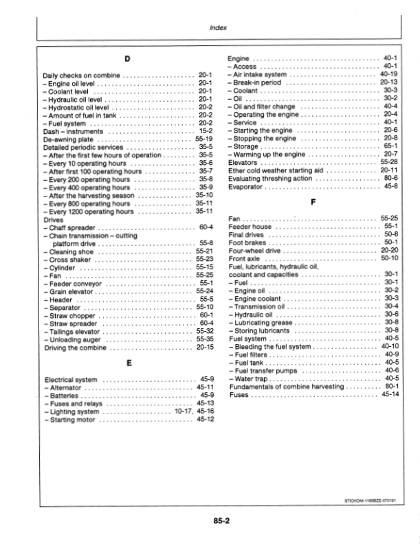 John Deere 1166SII, 1166SII Hydro/4, 1174SII, 1174SII Hydro/4 , 1177SII, 1177SII Hydro/4, 1188SII & 1188SII Hydro/4 Combines Operator's Manual (OMZ92058) - Image 3