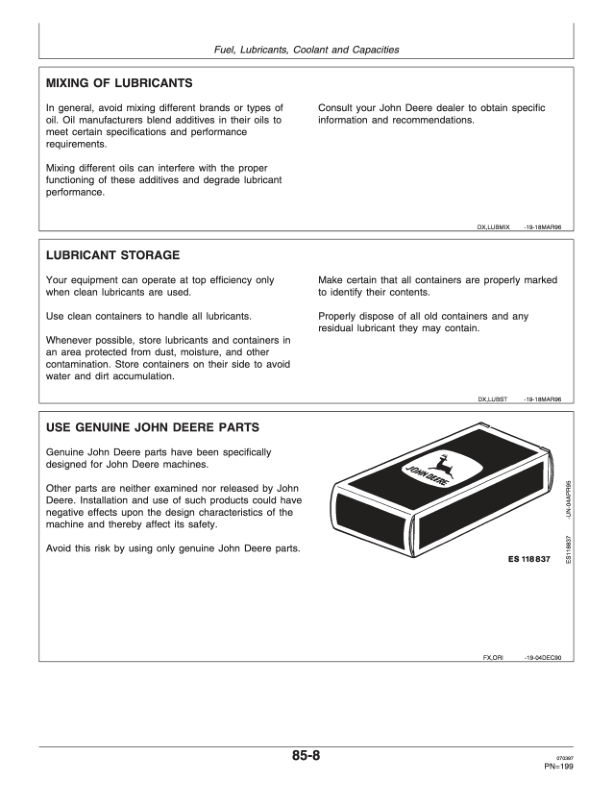 John Deere 1170 Combine, 312, 314, 316 & 319 Cutting Platforms Operator's Manual (OMZ92467) - Image 2