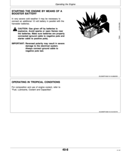 Alternative view of John Deere 6650, 6750, 6850 & 6950 Self Propelled Forage Harvesters Operator's Manual (OMZ92566)