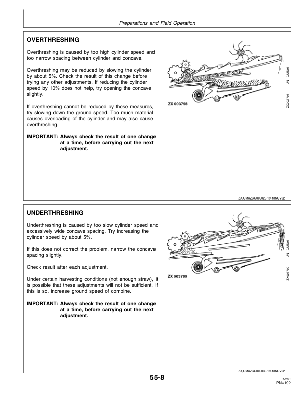 John Deere 2254, 2256, 2258, 2264 & 2266 Combines Operator's Manual (OMZ92748) - Image 2
