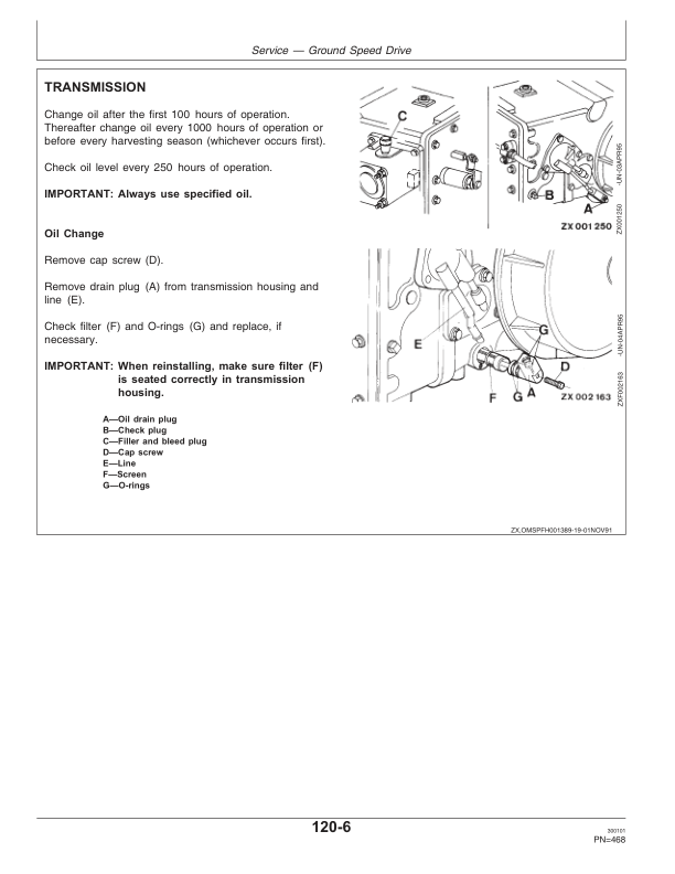 John Deere 6650, 6750, 6850 & 6950 Self Propelled Forage Harvesters Operator's Manual (OMZ92831) - Image 4