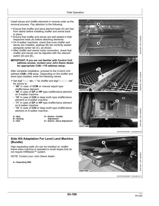 John Deere W540, W550, W650, W660, T550, T560, T660, T670 HillMaster Combines Operator's Manual (OMZ93009) - Image 3