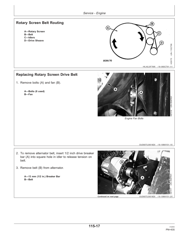 John Deere 9540, 9560, 9580, 9640, 9660 & 9680 CWS & WTS combines Operator's Manual (OMZ93035) - Image 3