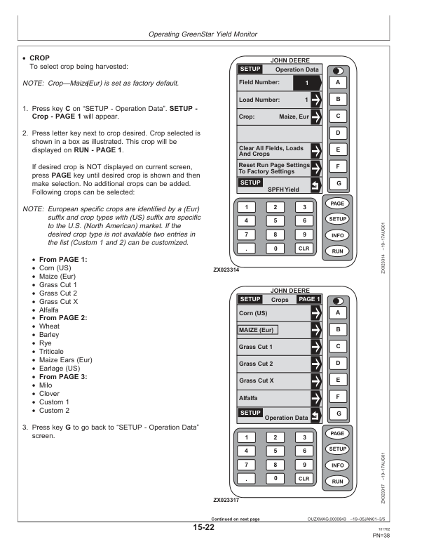 John Deere GreenStar Forage Harvester Yield Monitor System Operator's Manual (OMZ93068) - Image 2
