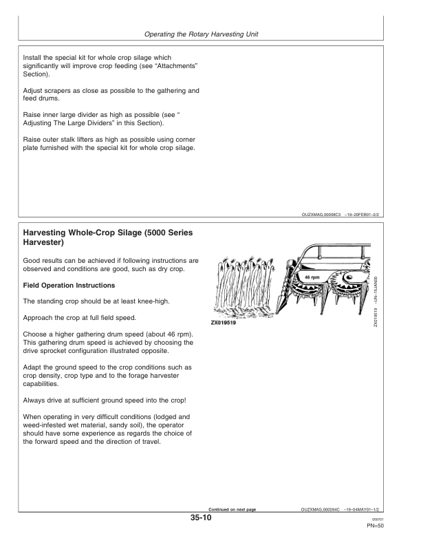 John Deere 684, 686, 688, 710 Rotary Harvesting Units (051300-) Operator's Manual (OMZ93103) - Image 2