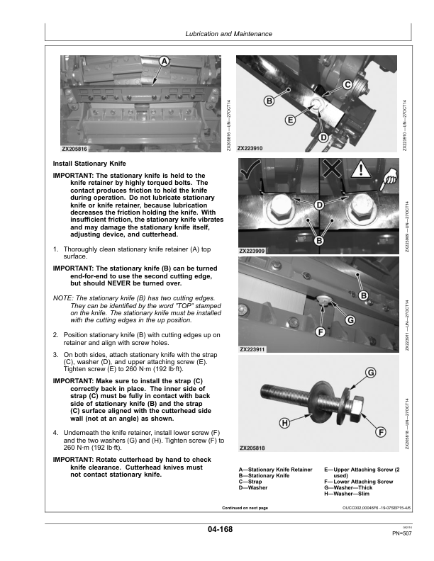 John Deere 8100, 8200, 8300, 8400, 8500, 8600, 8700 & 8800Self-Propelled Forage Harvesters North America Edition (MY2016) Operator's Manual (OMZ93191) - Image 2