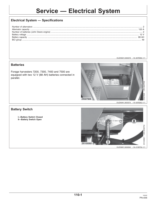 John Deere 7200, 7300, 7400 & 7500 Self Propelled Forage Harvesters Operator's Manual (OMZ93285) - Image 4