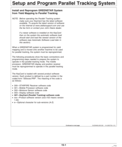 Alternative view of John Deere Greenstar AutoTrac Assisted Steering System European Edition Operator's Manual (OMZ93474)