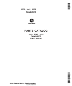 John Deere 1032, 1042 & 1052 Combines Operator's Manual (PC4197)