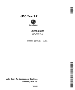 John Deere JD Office 1.2 User's Guide Operator's Manual (PF11456)