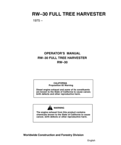 John Deere RW30 Harvester Operator's Manuals (RW30001)