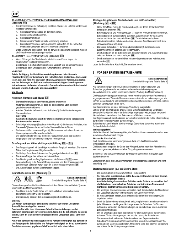 John Deere 47-ECONOMY, 47-A ECONOMY, 47-VARIO, 47-VARIO E, R47, R47S, R47V, R47VE Lawn Mowers Operator's Manual (SAU15127) - Image 2