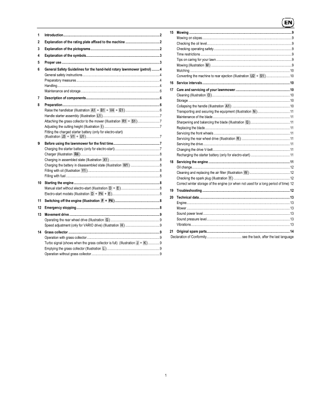 John Deere 54-A ECONOMY, 54-VARIO, 54 VARIO E, R54S, R54V, R54VE Lawn Mowers Operator's Manual (SAU15128) - Image 3